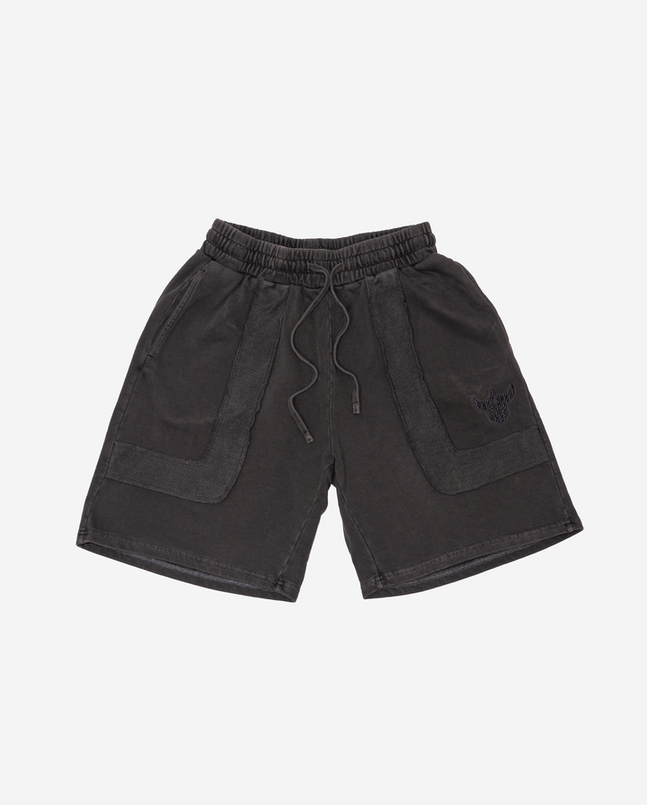 ZEALOTS Premium Embroidered Patch Shorts - Grey