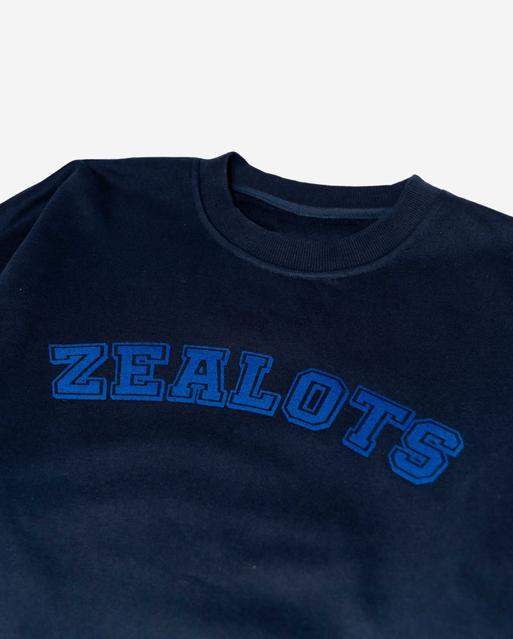 Zealots Signature Navy Crewneck Sweatshirt ZEALOTS — alternate view