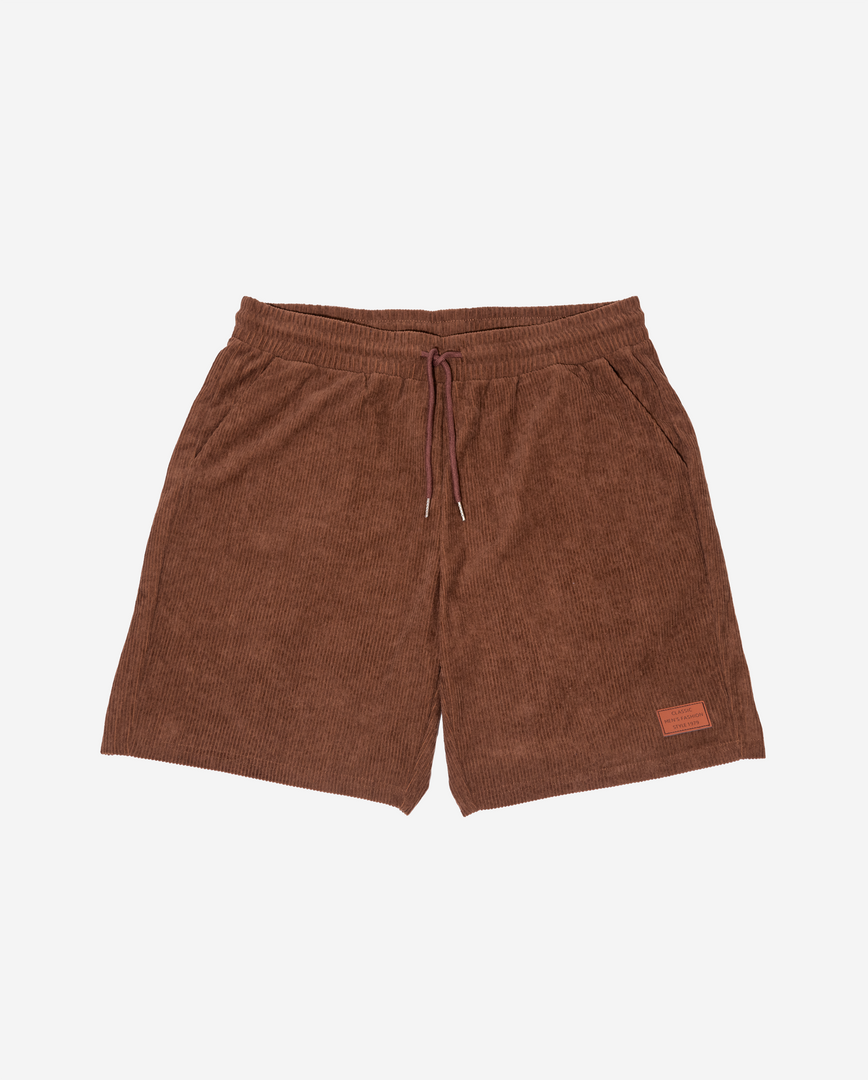 Sage Cord Comfort Shorts - Burgundy