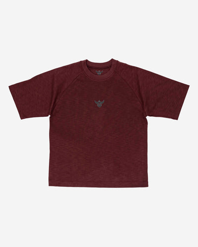 Rustic Ember Raglan Tee - Burgundy