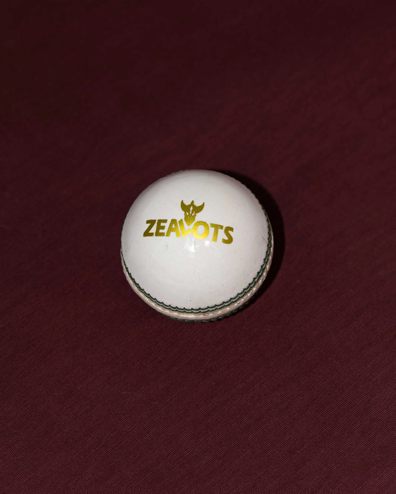ZEALOTS RoninZ White Ball 2-Piece Cricket Ball