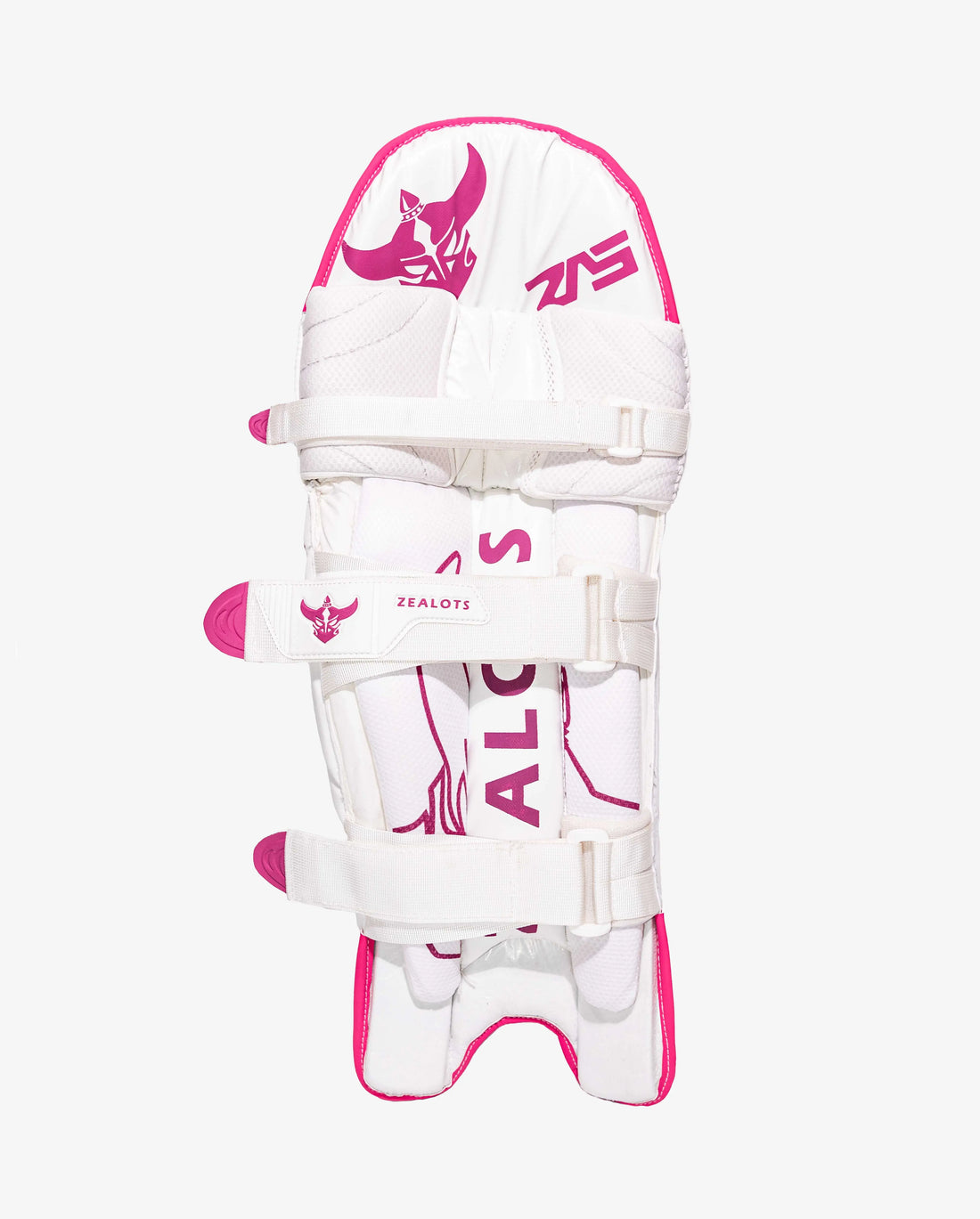 ZEALOTS VYRA Cricket Batting Pads — White/Pink ZEALOTS