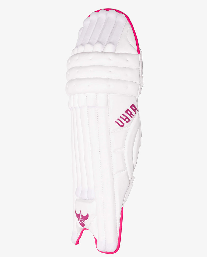 ZEALOTS VYRA Cricket Batting Pads — White/Pink