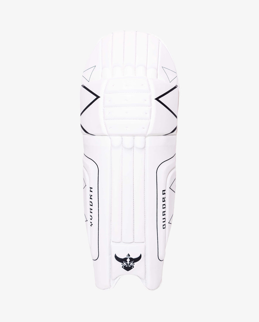 Zealots Quadra Batting Pads – Premium White Lightweight Cricket Leg Guards