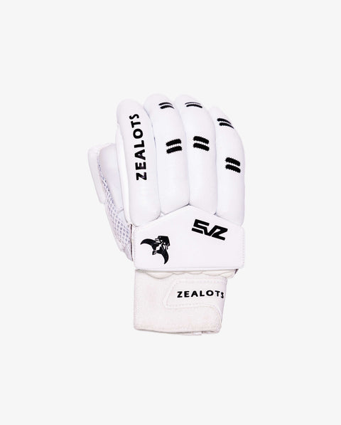 Zealots Quadra Youth Batting Gloves (ZAS) – Premium Leather Junior Cricket Gloves (RH & LH)