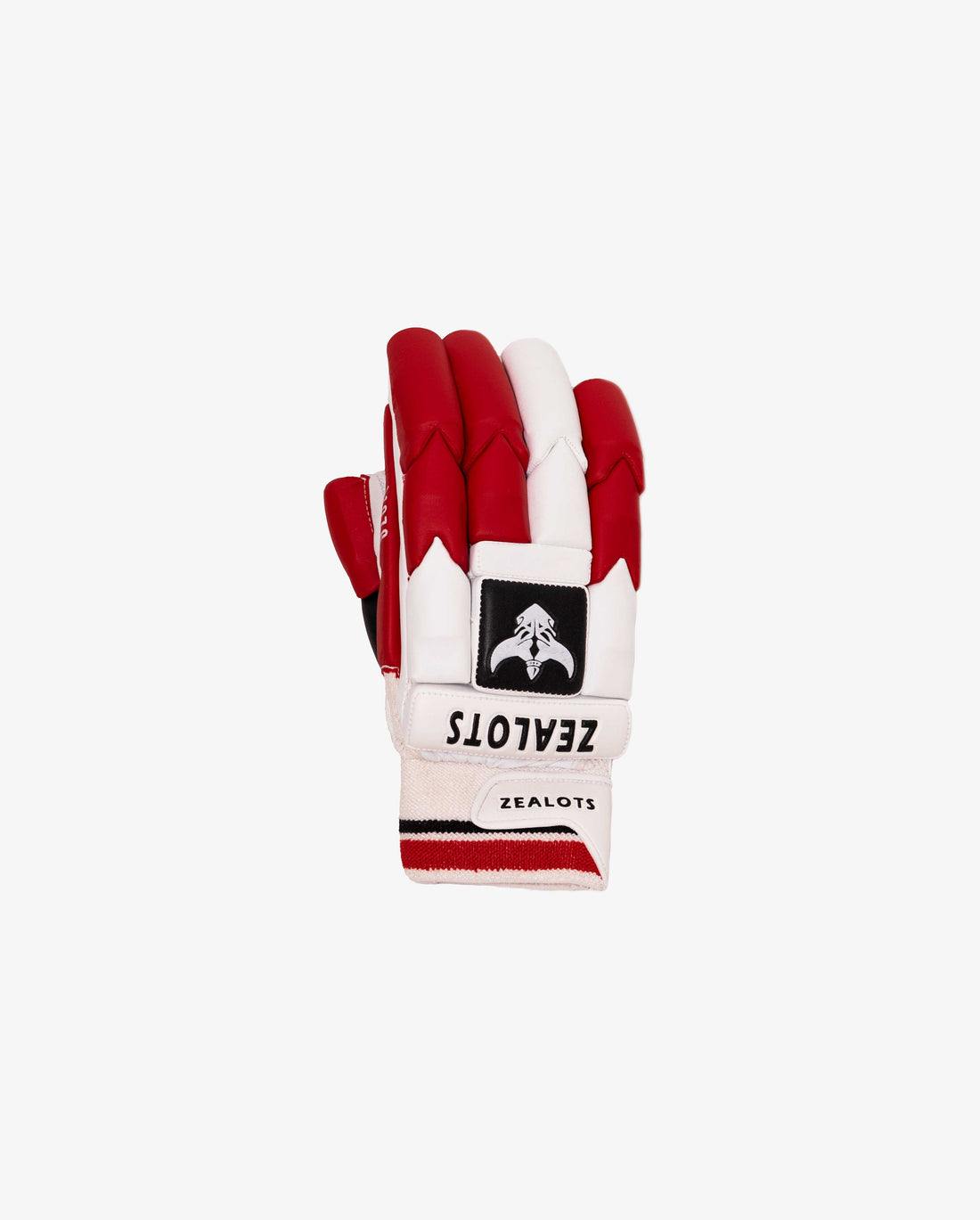 Zealots L1976 Batting Gloves – Premium Leather Cricket Gloves | Red, White & Black