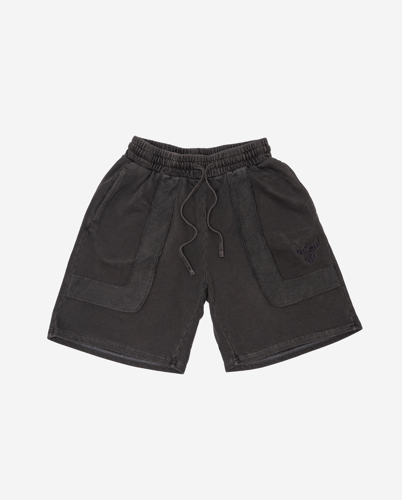 ZEALOTS Premium Embroidered Patch Shorts - Grey