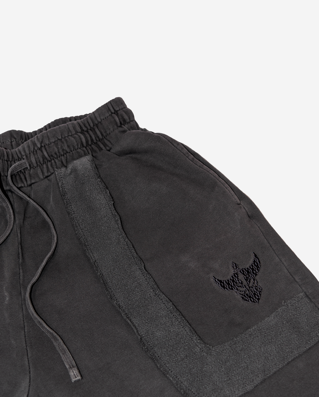 ZEALOTS Premium Embroidered Patch Shorts - Grey ZEALOTS