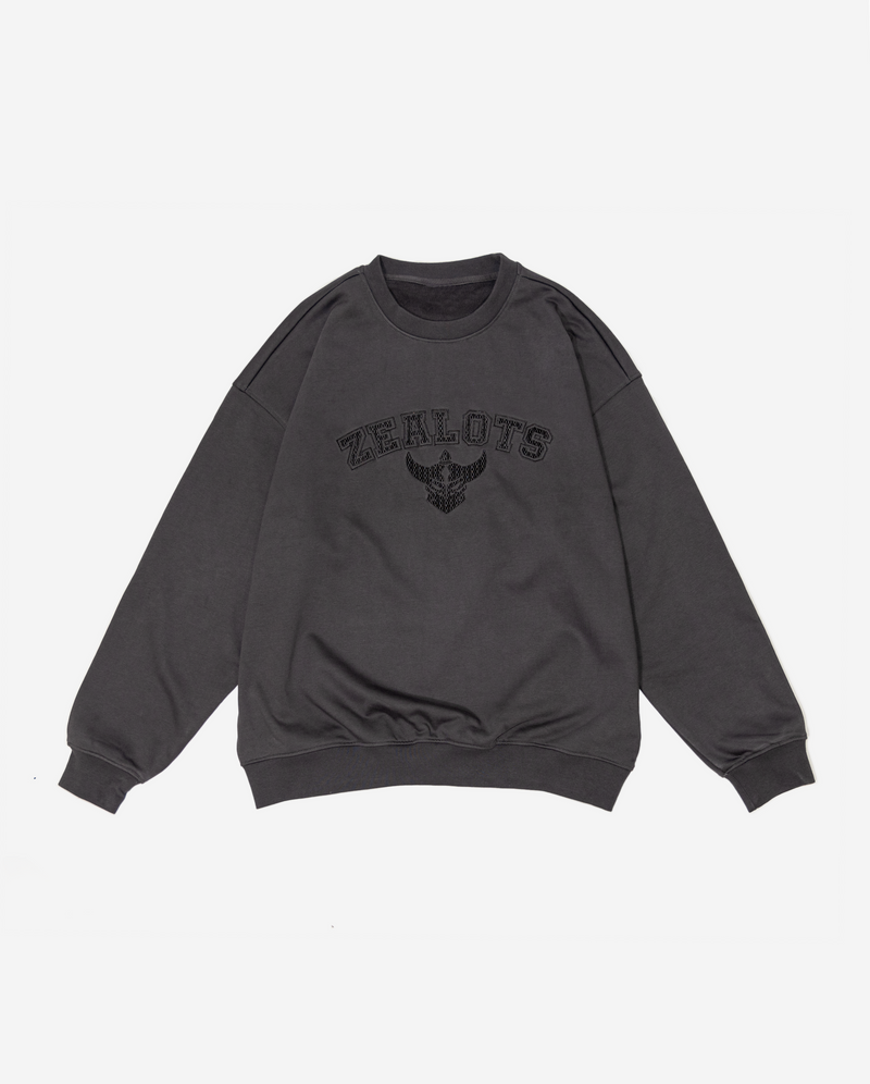 Zealots Signature Dark Gray Crewneck Sweatshirt