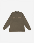 Zealots Luxe Flocked Khaki Crewneck