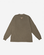 Load image into Gallery viewer, Zealots Luxe Flocked Khaki Crewneck
