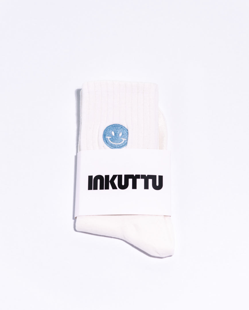Crew Socks with Custom Simley Embroidery