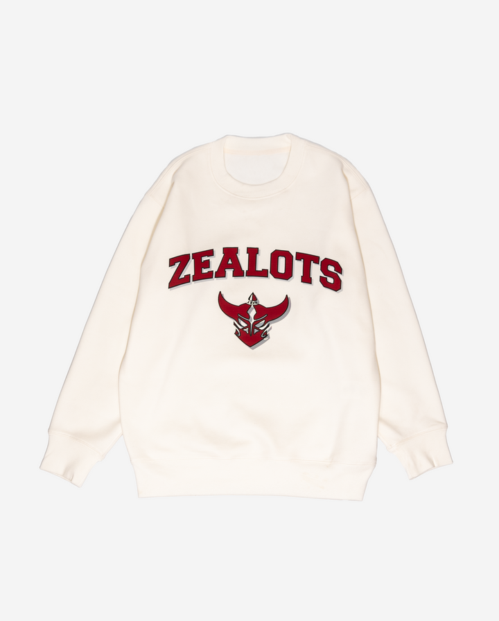 ZEALOTS Signature Crewneck Sweatshirt - Beige ZEALOTS