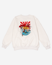 Zealots Imperial  Ninja Flying Cat Embroidery Crewneck